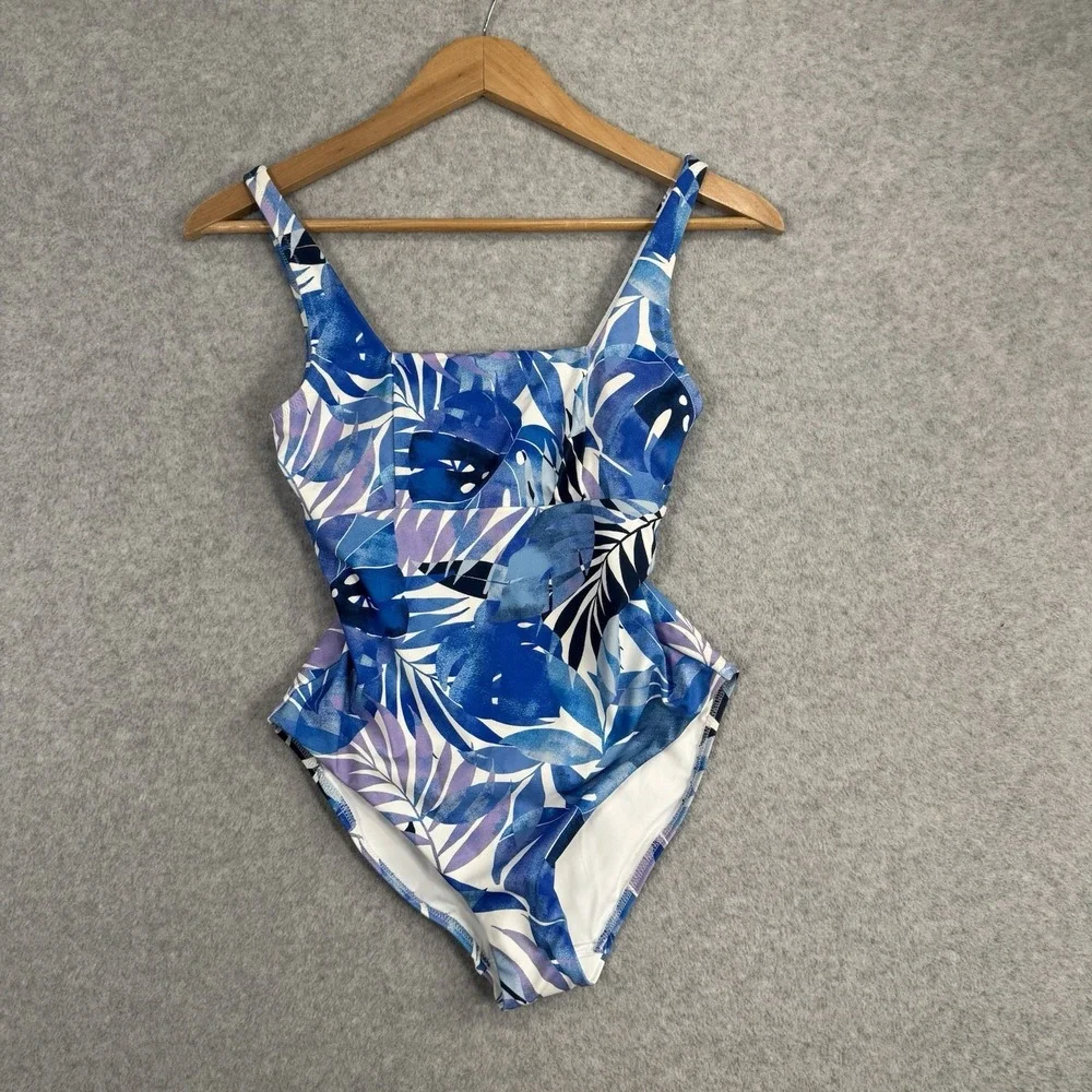 Tommy Bahama NWT Palm Modern Palma Square Neck‎ One-Piece Swimsuit Size 4